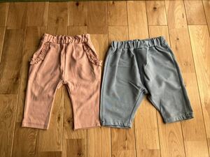 新品 女の子 ベビー 7分丈パンツ 95センチ セット