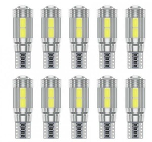 超爆光！20個セット キャンセラー内蔵 T16 T10 LED ルームランプ ポジション ナンバー灯 バックランプ ホワイト 5630 10smd /10