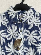 ■新品未使用 Aloha MADE アロハメイド 半袖 バタウダウンシャツ BDシャツ サイズM ヤシの木柄 メンズ ハワイアン レジャー　定価15000円 _画像2