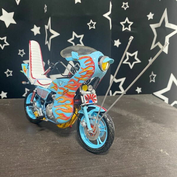 アオシマ 1/12 YAMAHA XJ400D 改 族車仕様 プラモデル 完成品 FXタンク 仕様