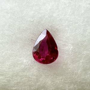 ルビー 0.34ct ルース ペアシェイプ