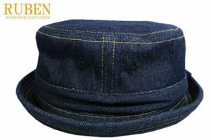  бесплатная доставка RUBEN Denim свинина пирог шляпа roll выше темно-синий мужской женский для мужчин и женщин шляпа размер регулировка возможность свободный размер 