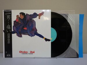 LP レコード 帯 7周年記念盤 TISHIHIKO TAHARA 田原俊彦 Otoko itai 男 痛い 【E-】 M3459J