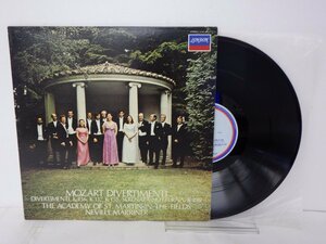 LP レコード NEVILLE MARRINER ネヴィル マリナー MOZART DIVERTIMENTO NO.1 モーツァルト ディヴェルティメント 第1番 他 【E+】 E9943H