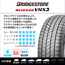 【在庫処分】 新品 タイヤのみ 2本■【2022年製】ブリヂストン VRX3■225/45R17 91Q■スタッドレスタイヤ 送料無料_画像2