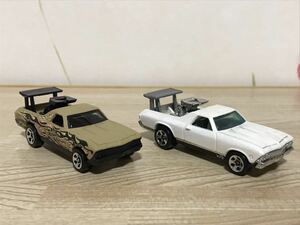 送料無料　ホットウィール　エルカミーノ 1968 ミニカーセット　タイ製 マレーシア製 HOTWHEELS ELCAMINO MADE IN THAILAND MALAYSIA