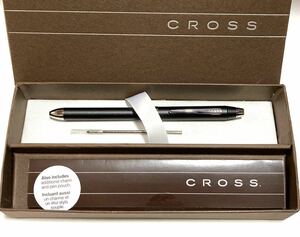 【美品】cross TECH3 クロステックスリー 多機能ペン 赤青ボールペン、シャープペンシル 黒純正リフィル付