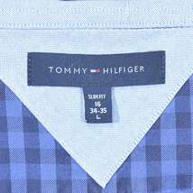 【送料無料】トミーヒルフィガー ギンガムチェック トーンオントーン ボタンダウンシャツ BDシャツ メンズL TOMMY HILFIGER 古着 @CA1063_画像8