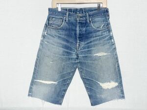 【LEVI'S】90's ヴィンテージ リーバイス 702XX デニム W31 ハーフパンツ ショーツ 1930年代 復刻 セルビッチ 赤耳 カットオフ