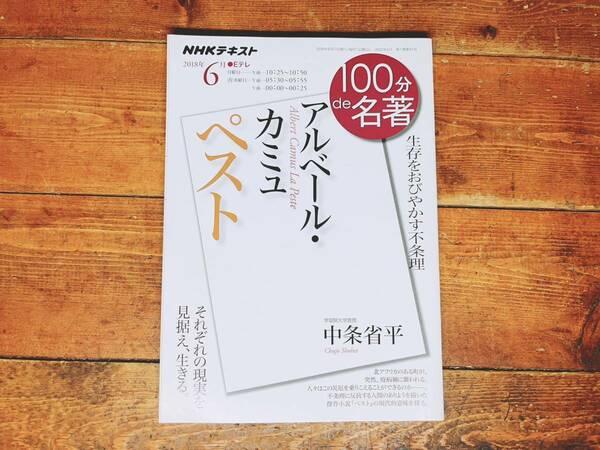 絶版!! NHK 100分de名著 「アルベール・カミュ ペスト」 中条省平名講義!! 検:異邦人/サルトル/カフカ/ドストエフスキー/プルースト