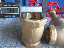 KITZ JIS JW 青銅製バルブ 給水用鉛フリー 10Kゲートバルブ 10K-1 1/4　4本セット 配管 設備 未使用保管品 （12-6）_画像7