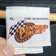 ■ 90s 00s ビンテージ WINNER'S CIRCLE NASCAR ナスカー UPS #88 Dale Jarrett レーシング プリント Tシャツ XL 黒 Racing 企業系 ■_画像9