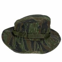 ■ ビンテージ USA製 タイガーストライプ 迷彩 総柄 SUN HAT HOT WEATHER TYPE Ⅱ SIZE 7 1/4 MIL-SPEC-H-43577 民間 サバゲー ハット ■_画像5