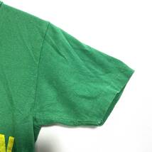 ■ 小さめサイズ 女性用 70s - 80s ビンテージ ” DIDRICKSON ” ロゴ フロッキープリント シングルステッチ Tシャツ グリーン Y2K ■_画像4