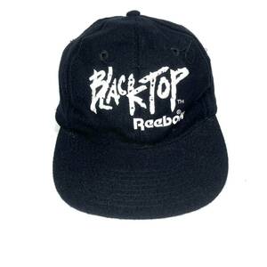 ■ 90s 90年代 ビンテージ Reebok リーボック BLACK TOP 刺繍ロゴ ウール地 スナップバック CAP キャップ つば裏緑 ストリート バスケ ■ 