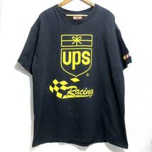■ 90s 00s ビンテージ WINNER'S CIRCLE NASCAR ナスカー UPS #88 Dale Jarrett レーシング プリント Tシャツ XL 黒 Racing 企業系 ■_画像1