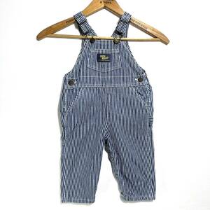 ■ 子供用 ビンテージ OSH KOSH Baby B'gosh オシュコシュ デニム ヒッコリー ストライプ オーバーオール サイズ12M アメカジ キッズ服 ■