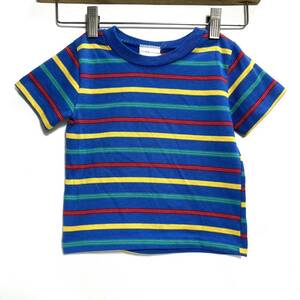 ■ 子供用 USA製 ビンテージ TAKE TEN マルチ ボーダー シングルステッチ Tシャツ サイズ24MOS 古着 KIDS キッズ ベビー アメカジ ■