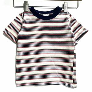 ■ 子供用 USA製 ビンテージ LIBERTY マルチ ボーダー Tシャツ サイズ2T KIDS キッズ服 BABY ベビー服 アメカジ 薄地 かわいい シンプル ■