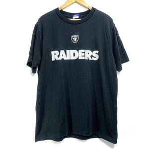 ■ ビンテージ CANADA製 Reebok リーボック NFL RAIDERS レイダース ロゴ Tシャツ サイズM ブラック アメカジ アメフト スポーツ 観戦 ■