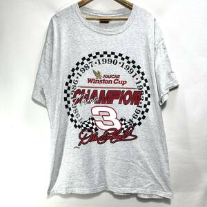 ■ 90s ビンテージ USA製 NUTMEG NASCAR ナスカー ” Winston Cup CHAMPION 1994 ” #3 Dale デイル アーンハート Tシャツ XL レーシング■