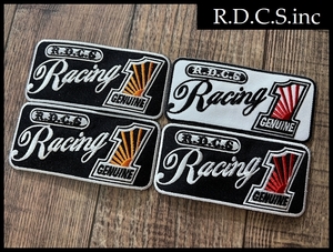 送料無料 G① 未使用 SHOP Original ショップ オリジナル R.D.C.S. RDCS Racing レーシング No.1 刺繍 カスタム ワッペン 4枚 セット ①