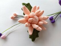 ちりめん細工 菊 きく 3連 つるし飾り 縮緬 手作り 逸品 ハンドメイド 手芸品 473_画像5