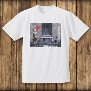 バンクシー Banksy ピエロ 少女 風船 Tシャツ 新品 送料込 ストリートアート　 S M L XL