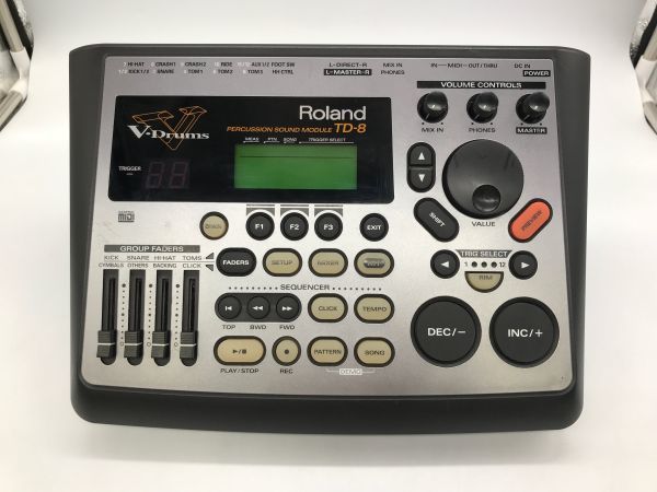 Roland 電子ドラム 音源モジュール TD-8【ジャンク】-