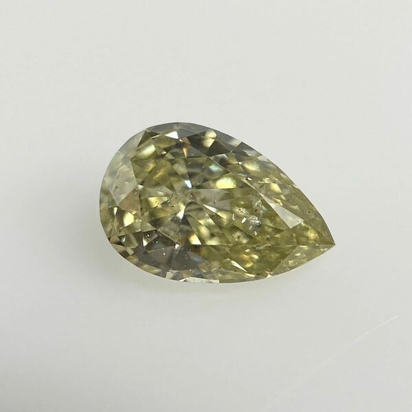 ０．２３４ct　ＦＡＮＣ　ＢＲＯＷＮＩＳＨ　ＧＲＥＥＮＩＳＨ　ＹＥＬＬＯＷ　ＳＩ２　ペアシェイプ　カメレオン　ダイヤモンドルース