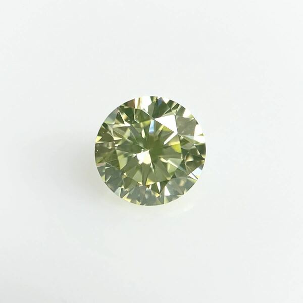 ０．１２１ct　ＦＡＮＣＹ　ＬＩＧＨＴ　ＧＲＥＥＮ　ＹＥＬＬＯＷ　ＳＩ１　ラウンド　グリーンイエロー　ダイヤモンドルース