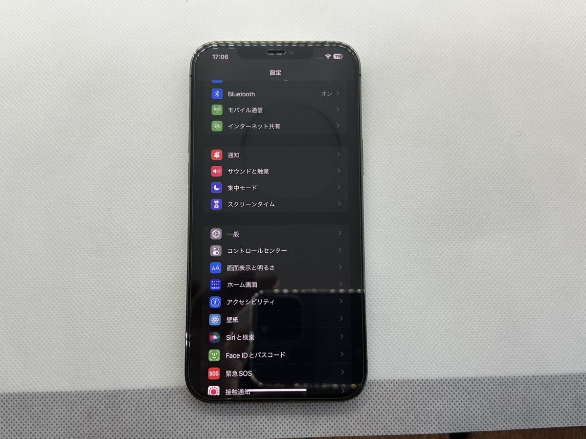 中古iPhone 12 Pro Max SIMフリー256GB 純正ケースグラファイト付属品