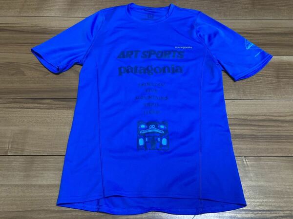 patagonia パタゴニア p6 キャプリーン　tシャツ トレラン　信越大会記念品　ブルー　２０１４年製　ＸＳサイズ 美品　ヴィンテージ