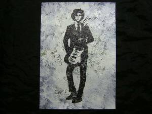 Art hand Auction Monochrome Art, Painting, picture, art, Hand-drawn illustration, Handwritten, interior, Special processing, rock, guitar, Yoshimasa Michihisa *Will be shipped in a frame, Artwork, Painting, Portraits