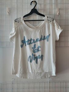 PAGEBOY 肩&バックレース 半袖カットソーレディースMサイズ 半袖Tシャツ