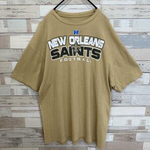 NFL ニューオーリンズ・セインツ US古着 Tシャツ アースカラー XL　ベージュ　メンズ　レディース