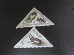 . stamp triangle stamp centre Africa insect 2 kind .19