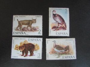 ⑨　動物コレクション　スペイン　各種動物；熊他　4種完　19・・