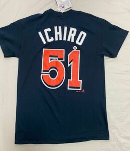 未使用品 マジェスティック MLB マイアミマーリンズl イチロー 元選手 Tシャツ ブラック Sサイズ