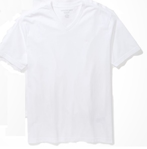 ◇◆/アメリカンイーグル/ AE VネックTシャツ / White/ US L /胸ロゴ/