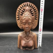 木彫像　バリ島　インドネシア工芸品 人形　彫刻工芸　　置物　インテリア　W24-16_画像8