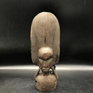 木彫像　置物 彫刻工芸　人形　美術工芸　インテリア　オブジェ　 壁掛け　高さ約26cm W24-15