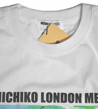 [ミチコロンドン] Tシャツ 半袖 天竺 フロント街プリント リラックスウエア Lサイズ wt白　ML9M-T038_画像2