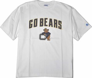 [エヌシーエーエー] Tシャツ BIGワイド巾 半袖 GO BEARS 綿100％ Lサイズ 01白　KC7125