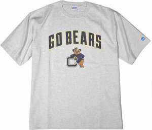 [エヌシーエーエー] Tシャツ BIGワイド巾 半袖 GO BEARS 綿100％ XLサイズ 17灰　KC7125