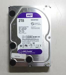 KN3891 【中古品】Western Digital WD20PURZ (使用時間/17417時間) HDD 2TB 