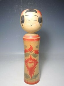 D52/○岡崎仁治 こけし 鳴子系 高さ36cm 日本人形 伝統こけし 伝統工芸