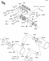 Kawasaki STX-15F'08 OEM section (MufflersA6F-A8F) parts Used [K3473-36]_画像3