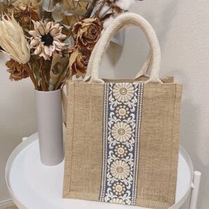 ジュートマイバッグ(A6)【再入荷】ブルー