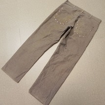 j472◆ LEVI’S ◆ 80s USA製 ヴィンテージ リーバイス 519 グレー コーデュロイパンツ w33 古着 タロン42 スタッズ リメイク ★_画像2